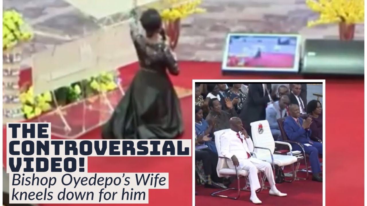 🥰THIS IS THAT OLD VIDEO, BISHOP OYEDEPO WIFE KNEELS DOWN FOR HIM IN FRONT OF THE WHOLE CONGREGATION