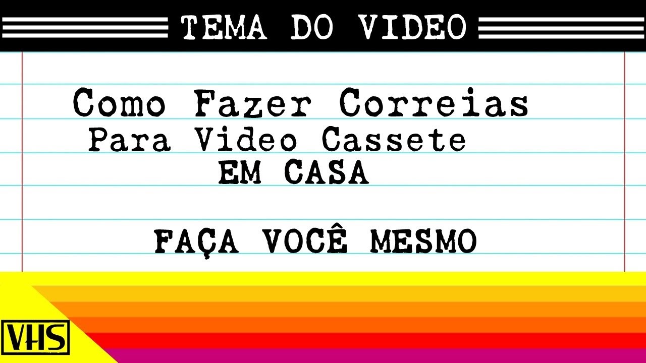 Como fazer correia para VIDEOCASSETE ,tape deck ,walkman em casa