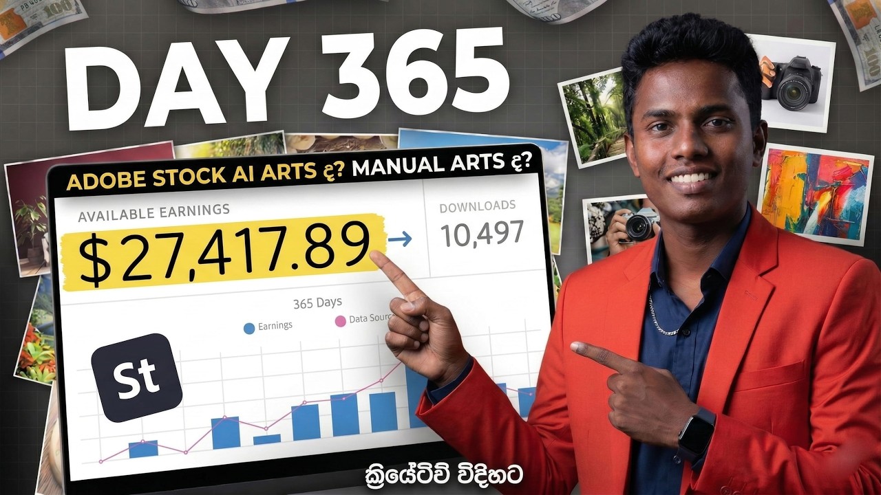 How to Make Money on Adobe Stock in Sri Lanka  AI Art vs Manual Art Sinhala Tutorial