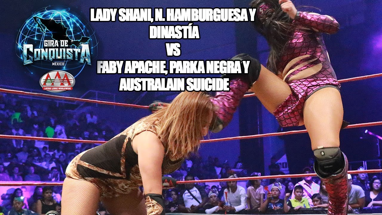 Shani, Hamburguesa y Dinastía Vs Faby, Parka Negra y Australian | Lucha Libre AAA Worldwide
