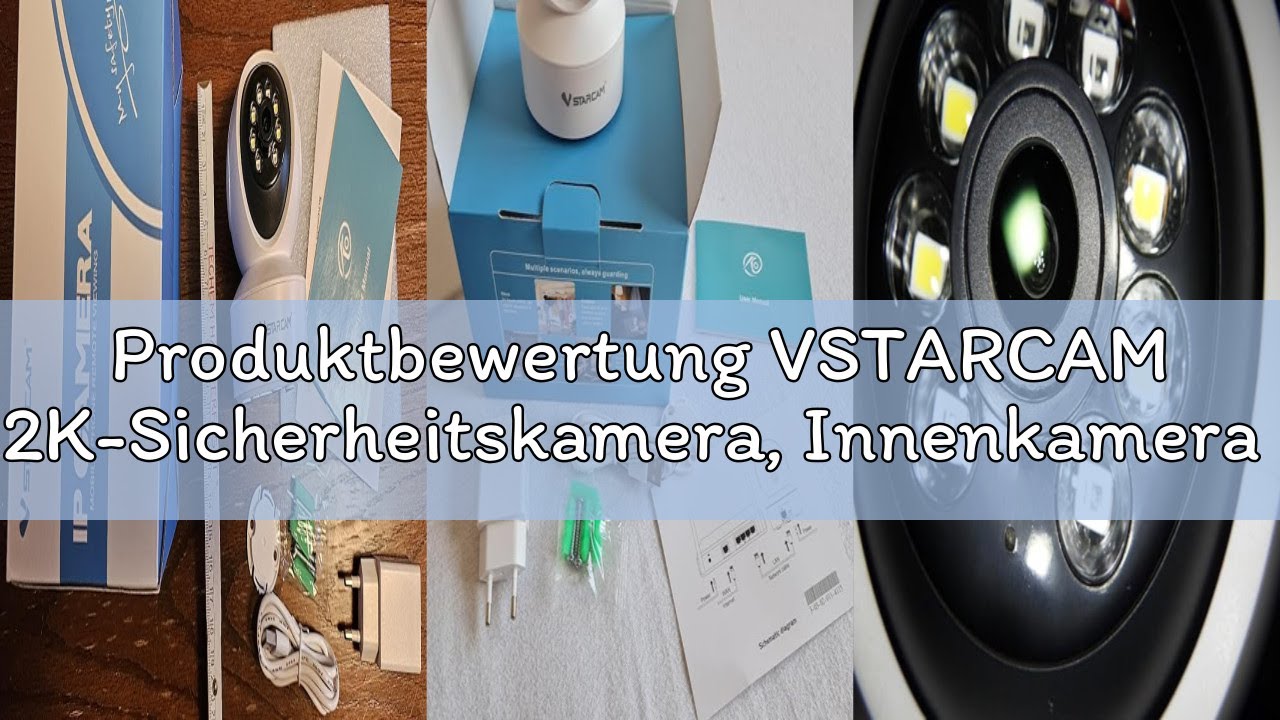 Produktbewertung VSTARCAM 2K-Sicherheitskamera, Innenkamera für Haustiere, Hunde, Baby-Monitor-kompa