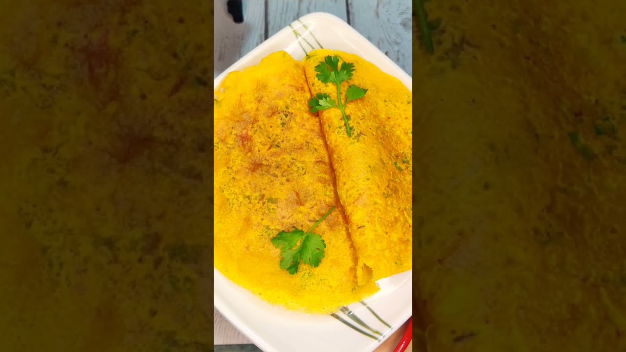veg omelette recipe l Besan cheela recipe#shorts #breakfastrecipe #besancheela