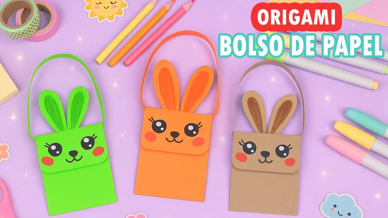 Cómo hacer un bolso de papel | Bolsa de conejo de origami
