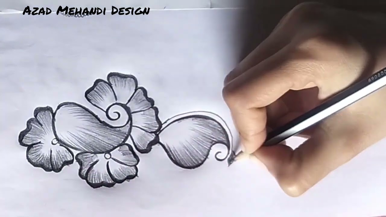 Beautiful Pencil Shading Mehndi Design|| New Pencil Mehndi Design For Hand's|| Azad Mehandi Design 