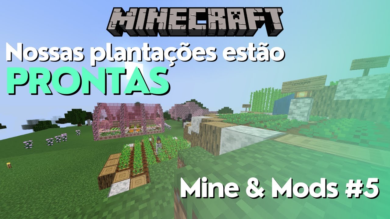 NOSSAS PLANTAÇÕES ESTÃO PRONTAS - Mine & Mods #5