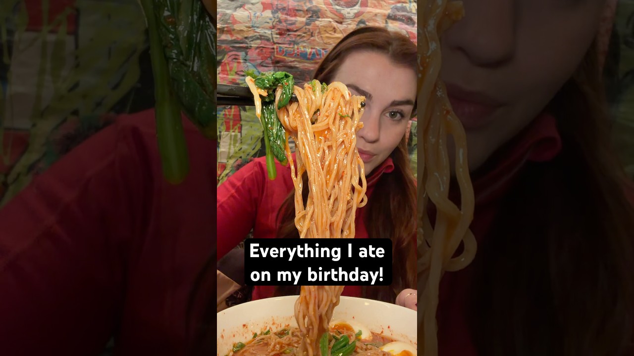 Everything I ate on my birthday! #ChineseFood #Ramen #JapaneseFood #NYCfood #Eating #Birthday ￼