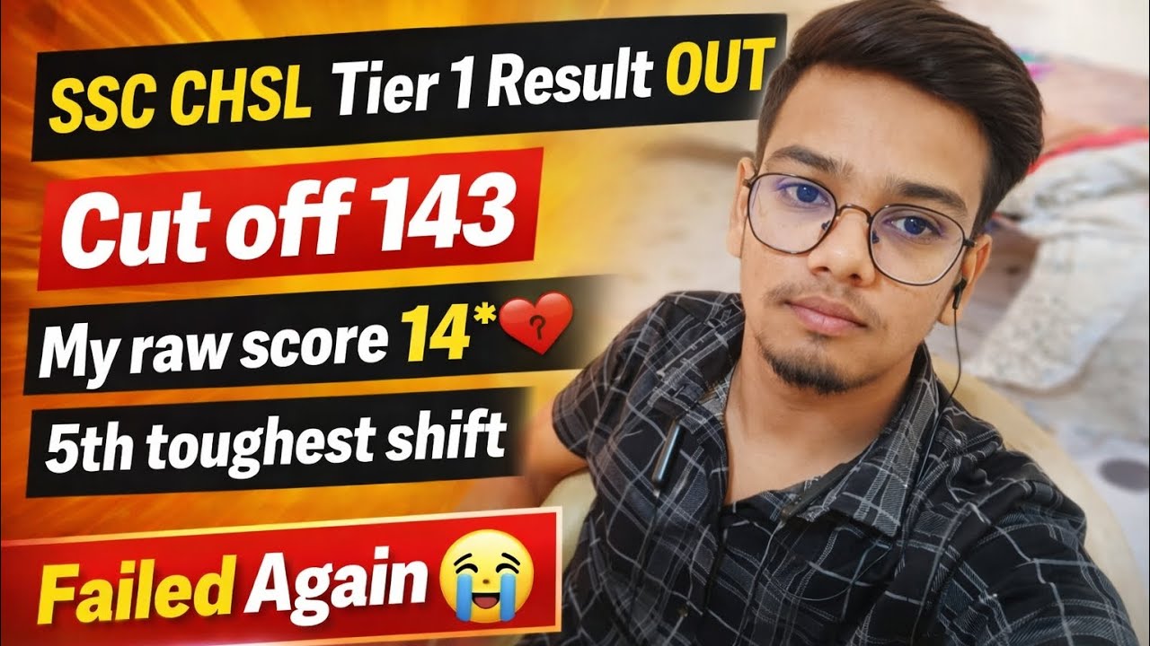 SSC CHSL TIER 1 Result out my score💔 high cut off #sscchsl #ssc #sscgl #sscexam 