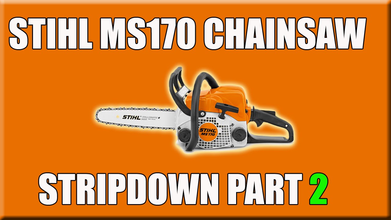 Part 2 Stihl MS170 Chainsaw Stripdown Oil Feed Fuel Tank Clutch Carb Flywheel Removing How To