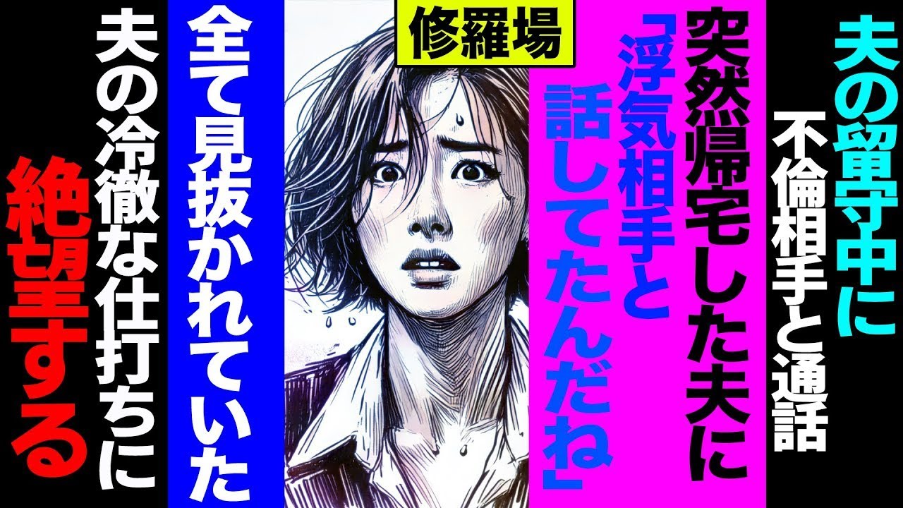 【漫画】夫の留守中に不倫相手と通話→突然帰宅した夫に「浮気相手と話してたんだね」→全てを見抜かれていた夫の冷徹な仕打ちに絶望する修羅場【セカイノナミダ】