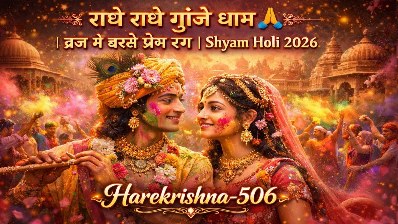 राधे राधे गूंजे धाम 🙏 | प्रेम रंग में डूबा ब्रज | Shyam Holi Special