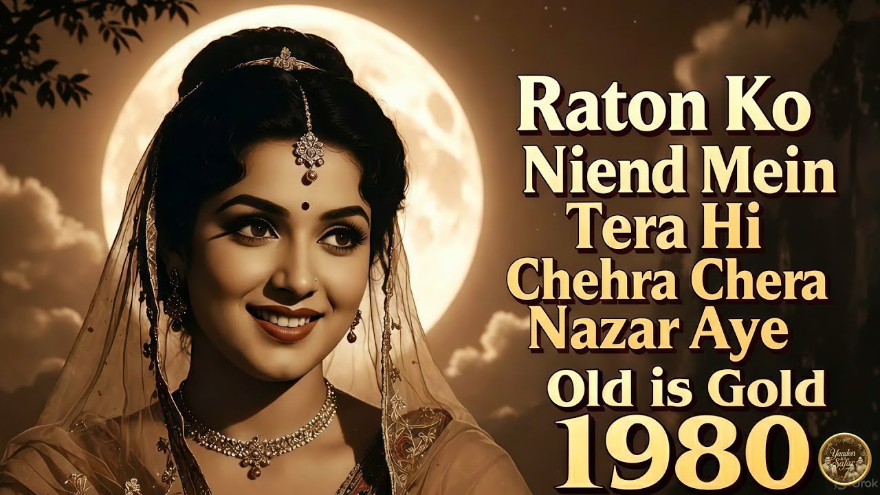 Raton Ko Nind Me Tera Hi Chehra 🥀| Old is Gold 1960s Romantic Song | Evergreen Vintage Black & White