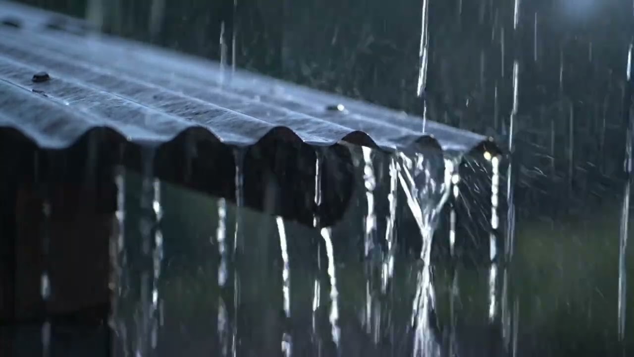 Night Rain Dripping from Village Roof 🌧️ Calm Sleep Ambience