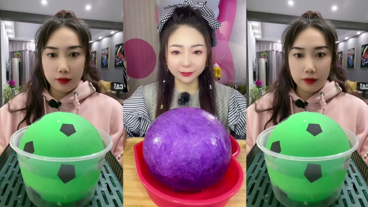 BALLOON ICE POPPED 9 | BALLOON ICE ❥🎈 #iceeating #asmr #asmrice #balloon #balloonice