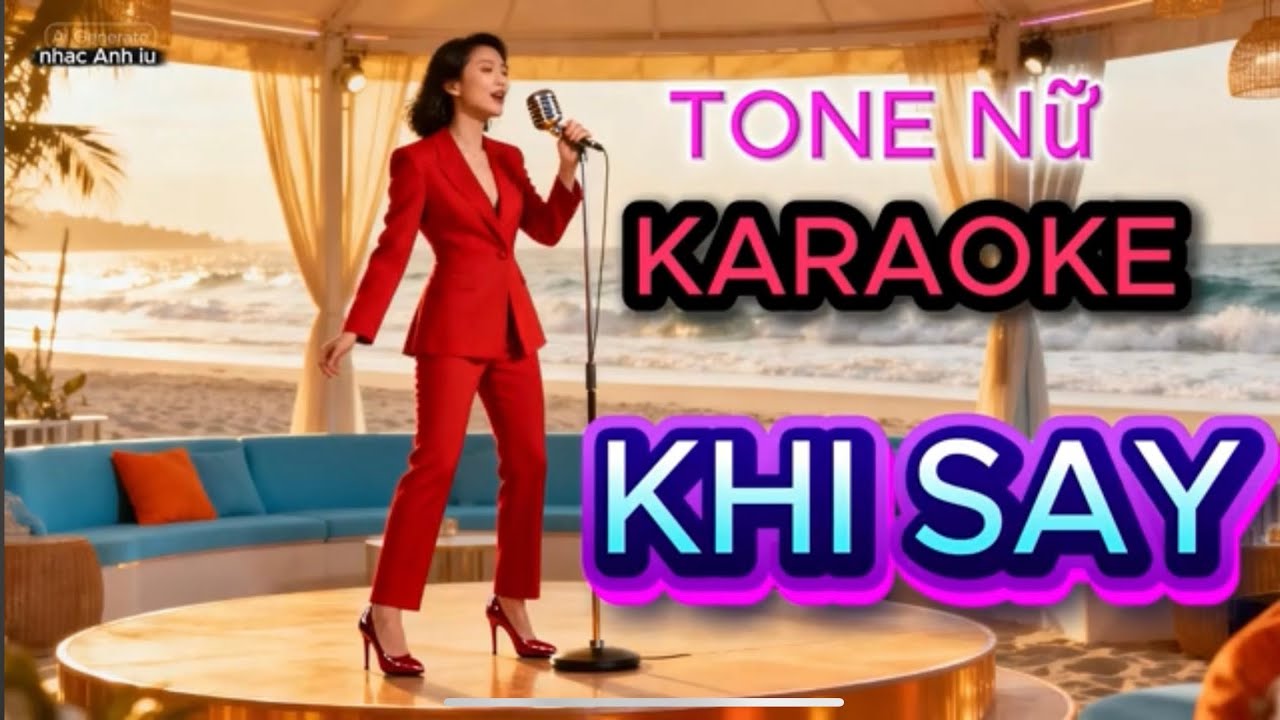 🎸 KARAOKE KHI SAY - TONE Nữ - Tông Nữ (Em) | Latin cha cha Rhumba | Say, để ta say, say mãi...