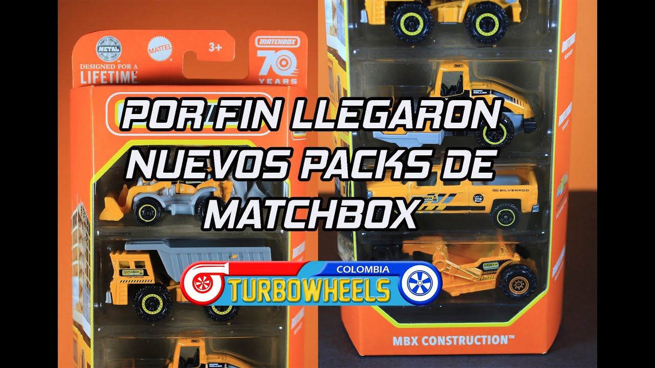 MATCHBOX 5 PACK CONSTRUCTION UNBOXING/TURBO WHEELS COLOMBIA