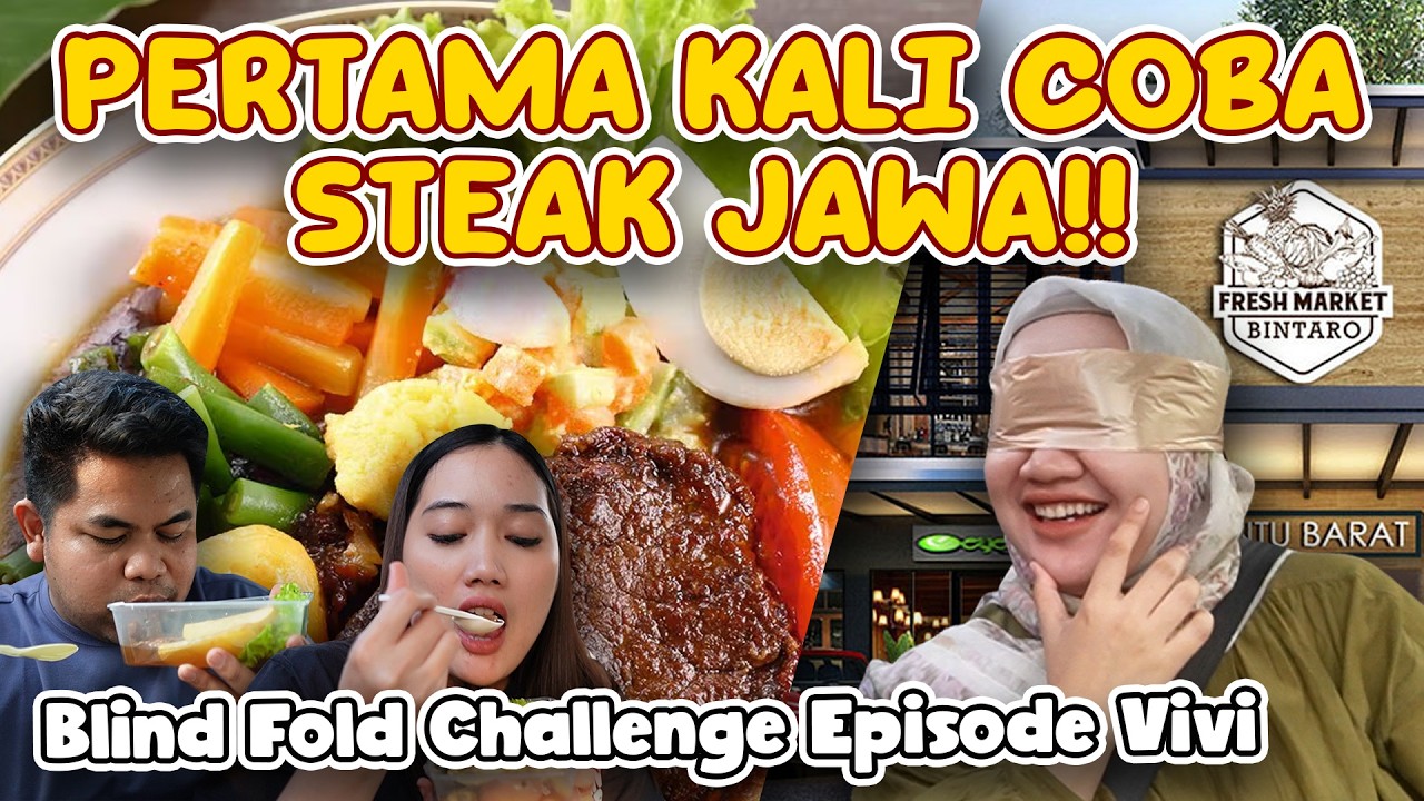 PILIH MAKANAN MATA TERTUTUP DI FRESH MARKET EPS VIVI | NEMUIN STEAK JAWA?!