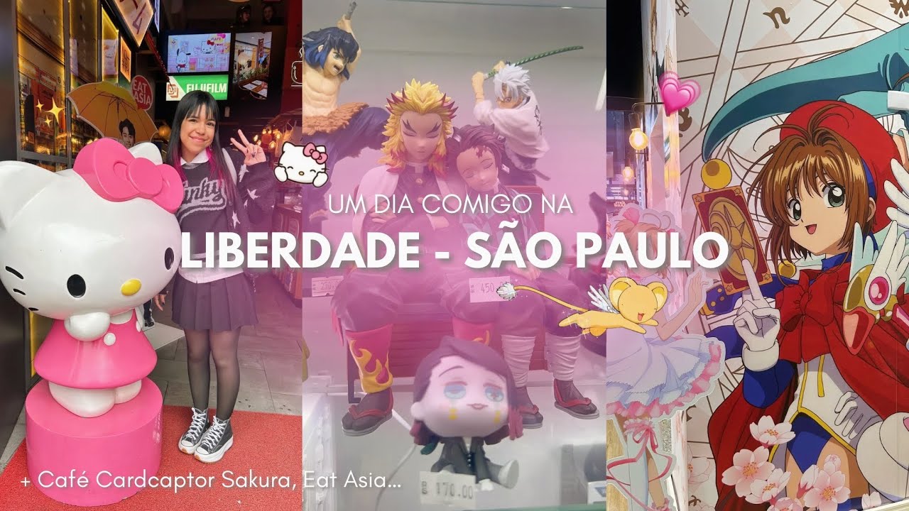 Vlog na Liberdade 🇯🇵💗 Café Cardcaptor Sakura, Comprinhas !!