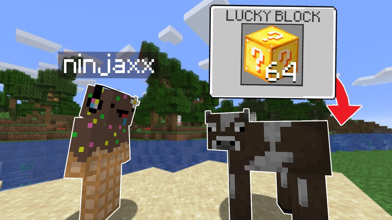 Minecraft mais les Mobs donnent des Lucky Blocks..