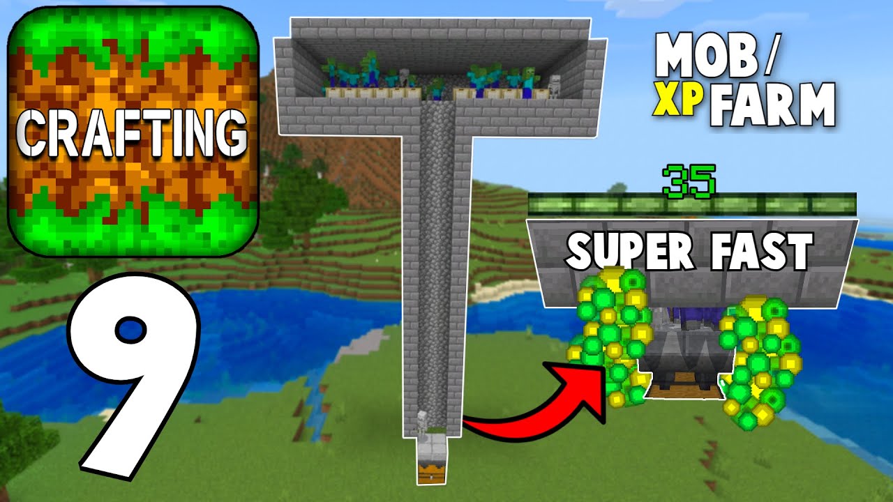 Crafting And Building - Survival Gameplay Part 9 - BEST MOB/XP FARM (2022)