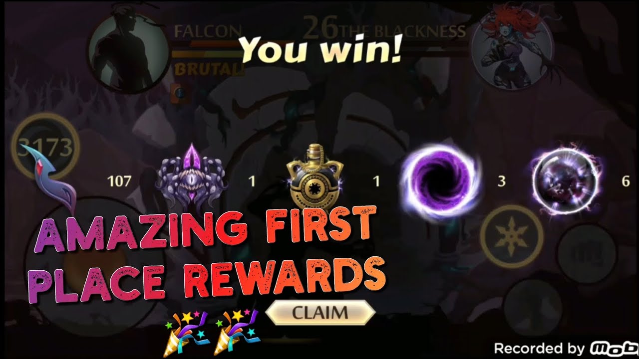 Shadow Fight 2 || Amazing First Place Rewards In The Blackness Boss|| Underworld Gameplay