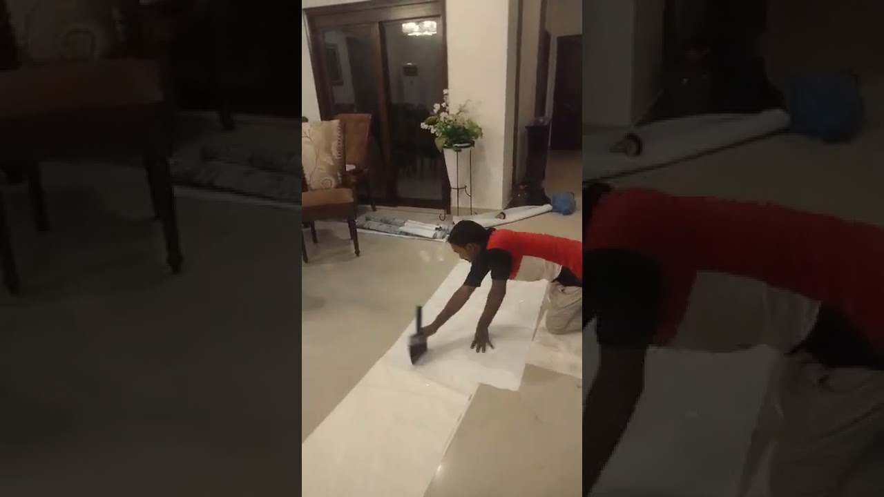 Glue Application for Wallpaper Pasting