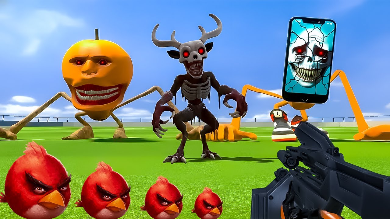Big & Little Angry Birds FAMILY In Garry's Mod Maze