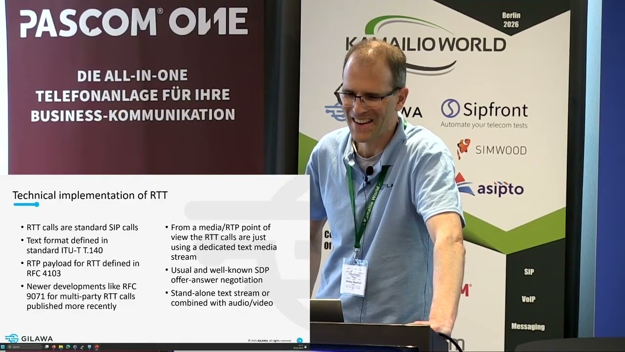 Kamailio World 2026: Implementing Real Time Text In A VoIP Infrastructure