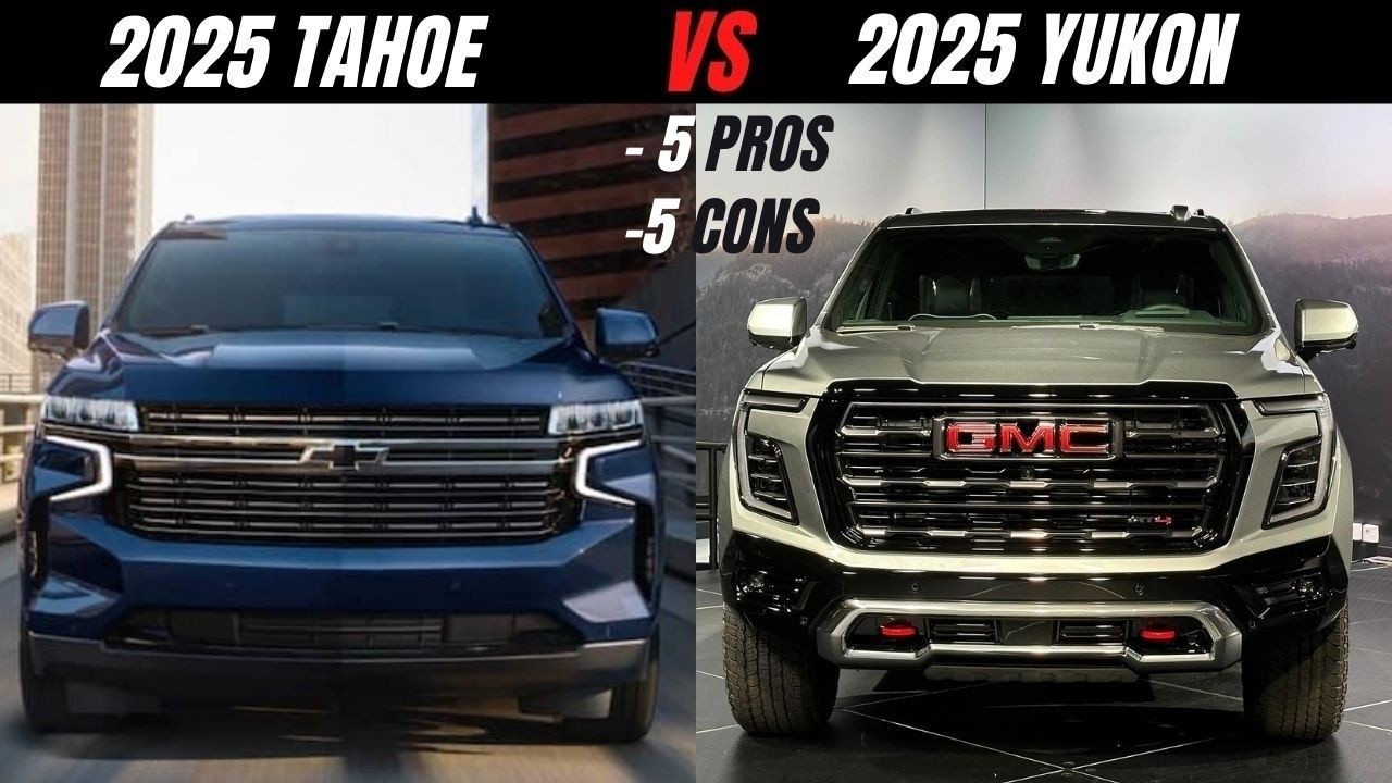 Chevrolet Tahoe 2025 года против GMC Yukon: 5 причин купить и 5 — отказаться!