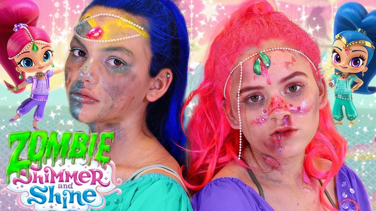 Shimmer and Shine Zombie Makeup Tutorial! Halloween Costume Tutorial!