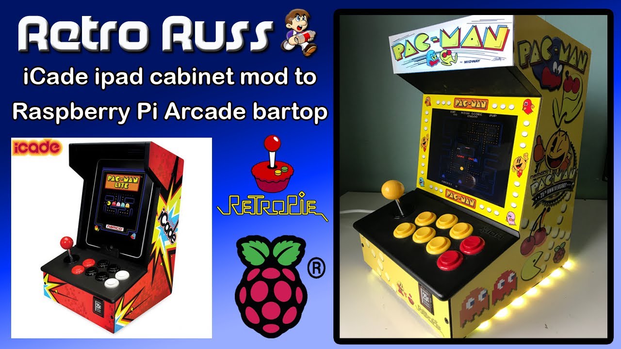 Modified Icade running MAME ROMs with coin insert