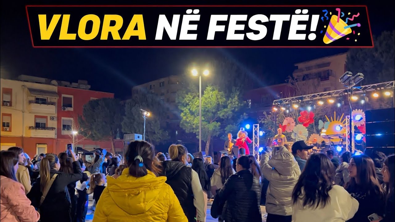 😍 Koncert i Mrekullueshëm në Zemër të Vlorës – Sheshi Adem Jashari Plot Atmosferë!