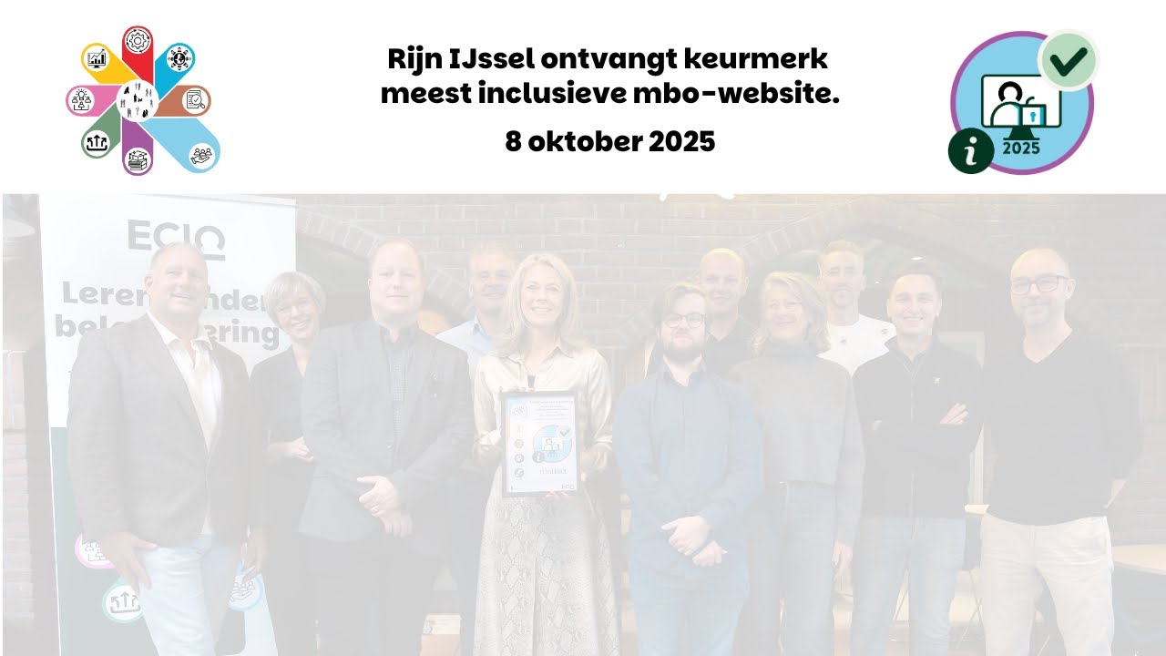 Rijn IJssel ontvangt keurmerk meest inclusieve mbo website 2025