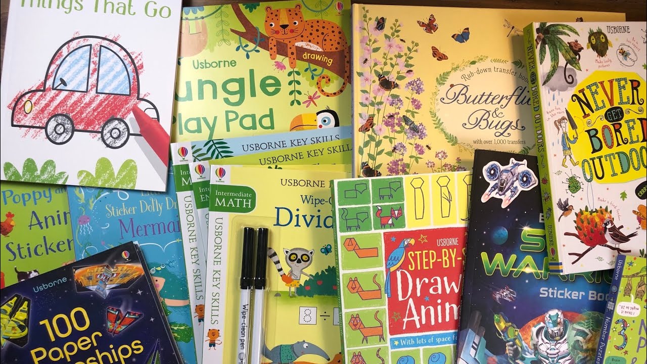 screen free activity books for kids from Usborne & Kane Miller!