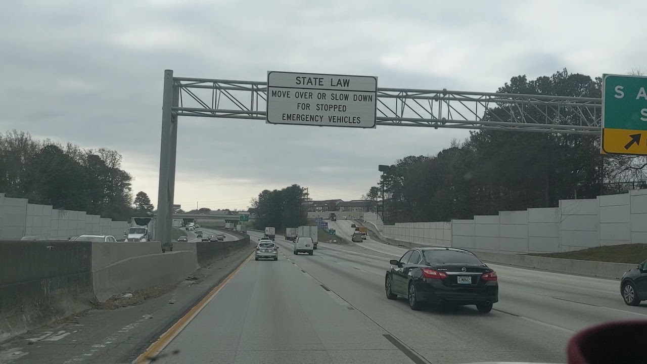 Driving on I-285 W from I-75 S to I-20 in Atlanta!