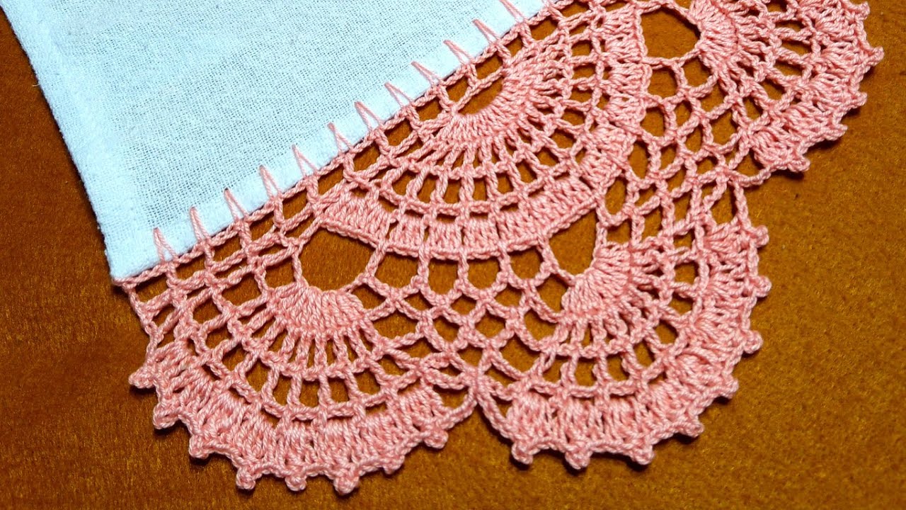 Bico de Crochê com Carreira Única para Pano de Prato - 371
