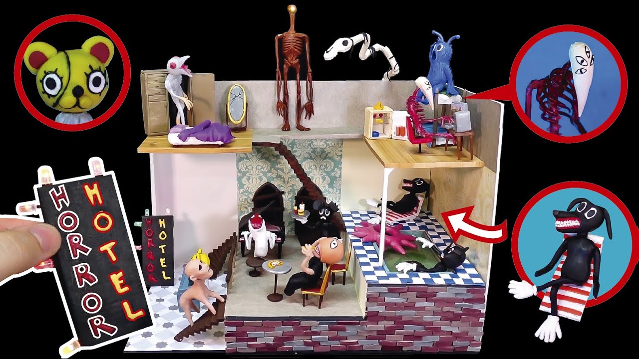 Making All Trevor Henderson Creatures Creepy HOTEL! ➜ Clay Art