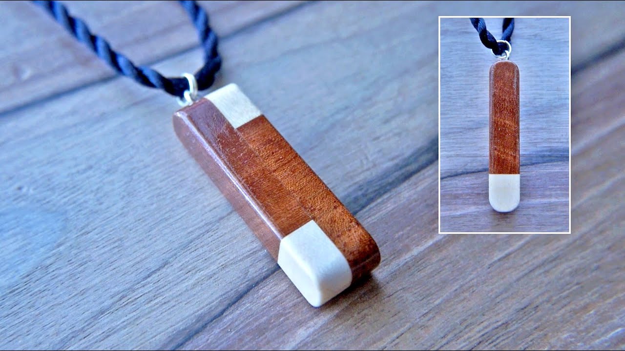 How to make a simple necklace from Mahogany and Maple