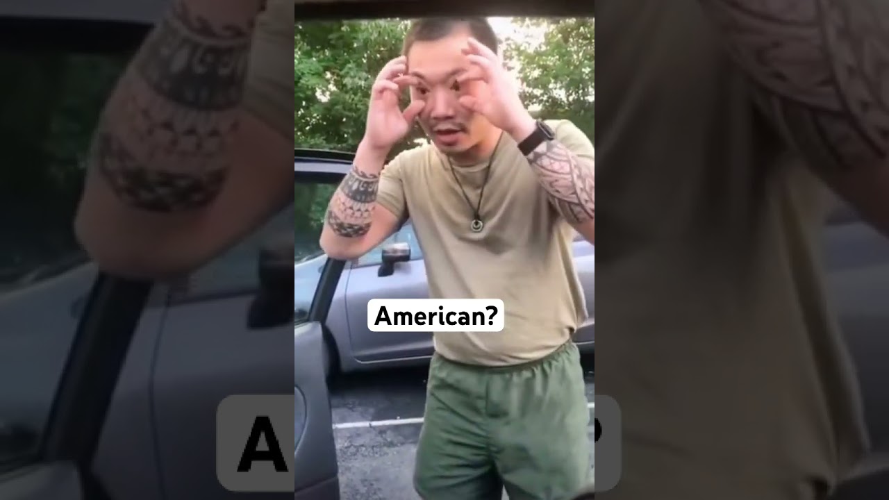 Chinese guy impersonating Americans 😱#shorts #viral l