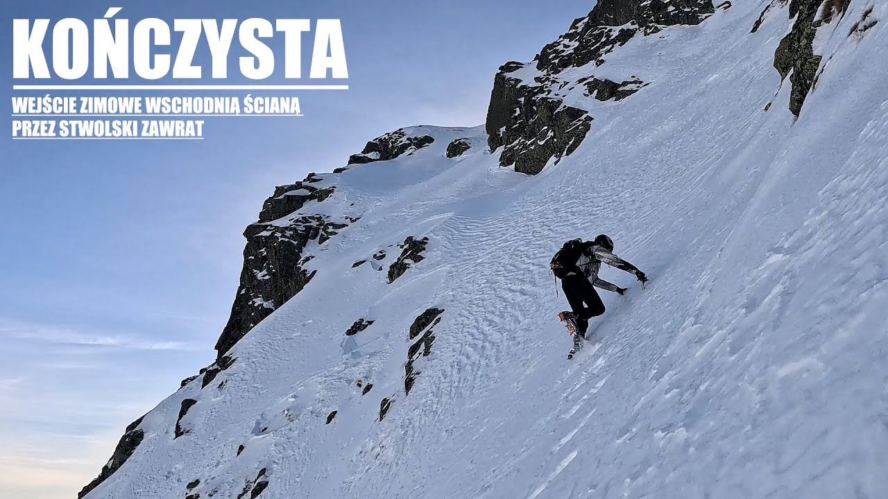 Tatry - Kończysta - wejście zimowe wschodnią ścianą przez Stwolski Zawrat