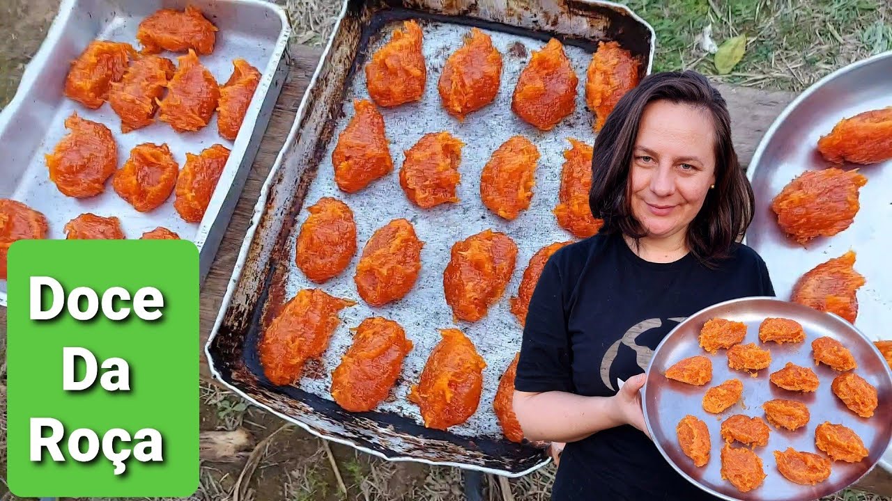 DOCE DE ABÓBORA DE CASQUINHA Feito igual antigamente na Roça|Doce de abóbora de corte ou de colher