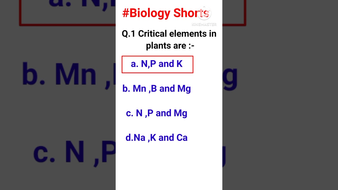 Critical elements in plants are ,