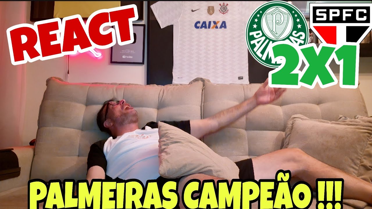 REACT PALMEIRAS 2X1 SÃO PAULO !!!! ENTREGA A TAÇA PRA PORCARDA !!!