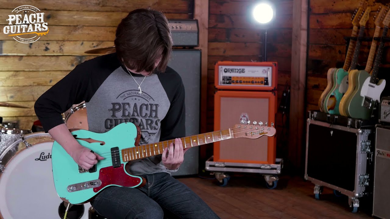 Fender Custom Shop Limited P90 Tele Thinline Relic Sea Foam Green