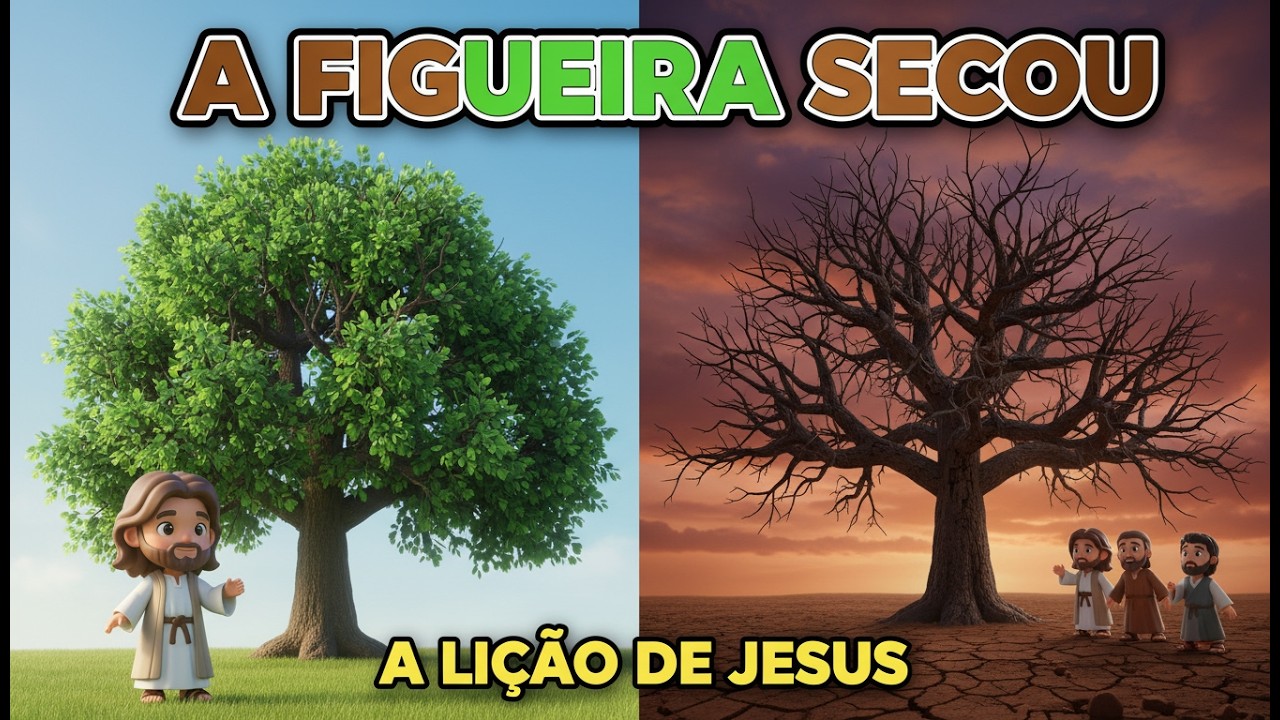 História Bíblica Infantil | A Lição da Figueira 🌿 Ensino de Jesus