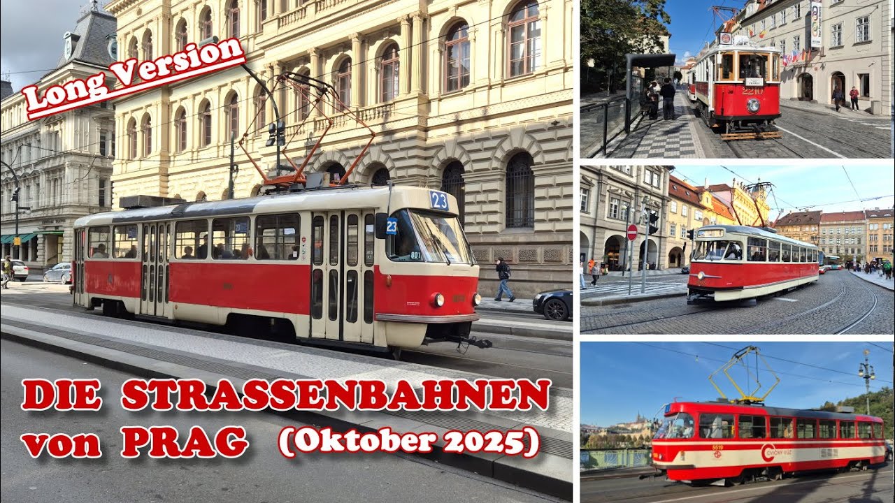 Prag - Straßenbahn Impressionen (Oktober 2025) Long Version
