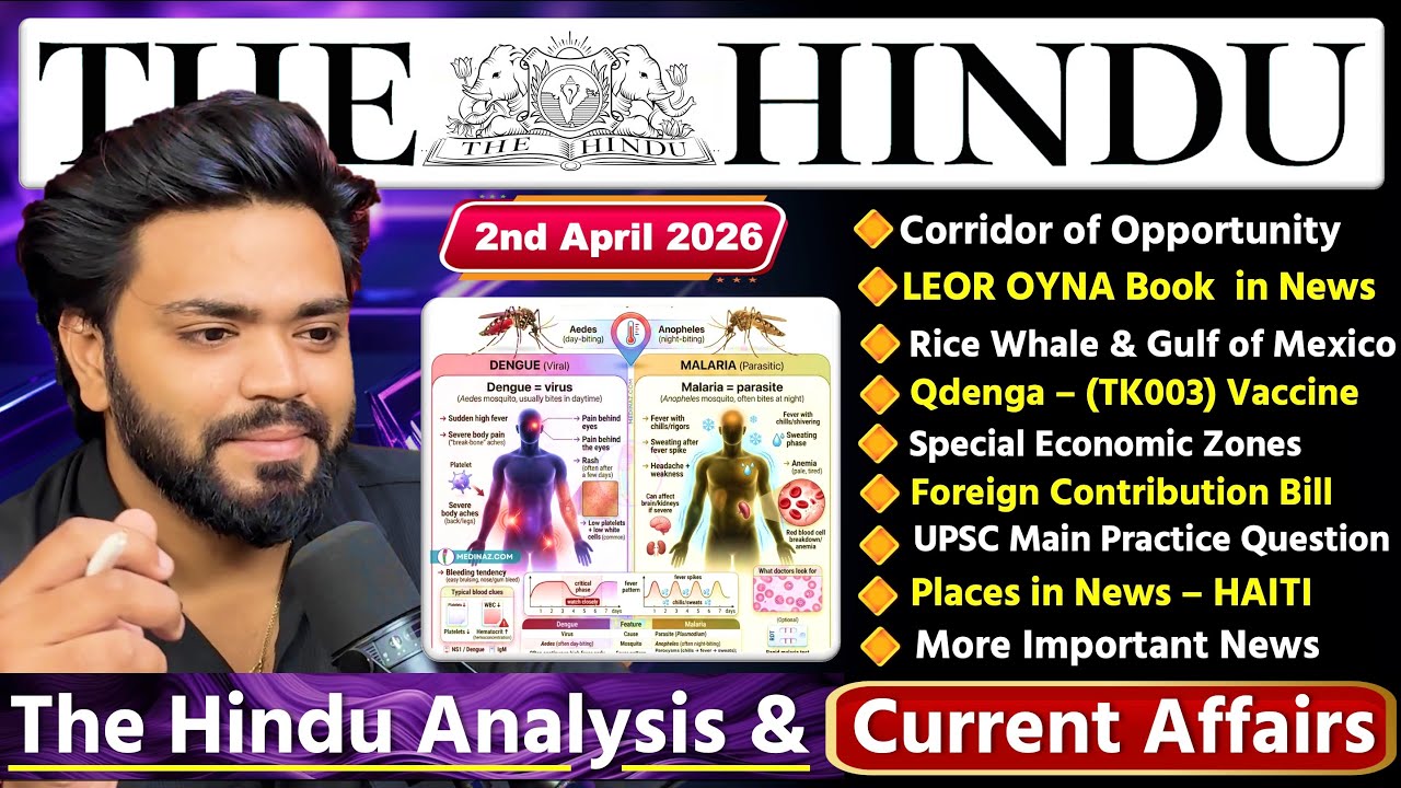 THE HINDU Newspaper Analysis | 2nd April 2026 | Current Affairs Today 2 April | Editorial Analysis