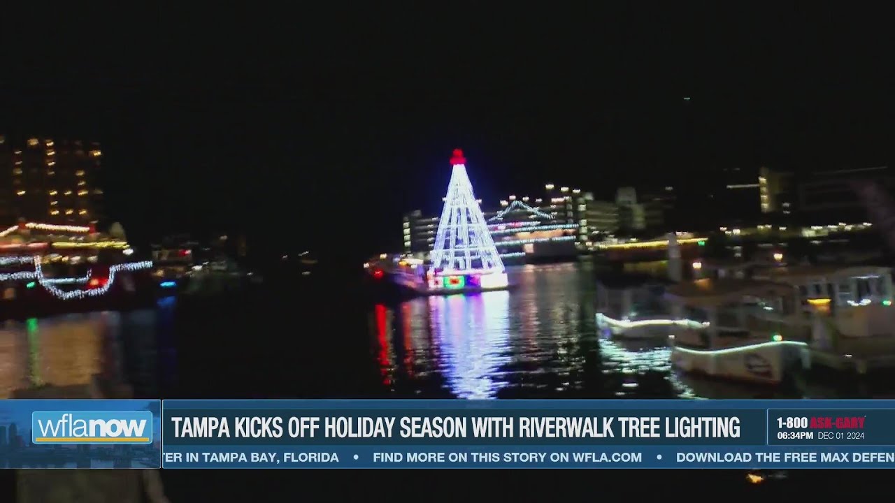 Tampa celebrates holidays with annual Riverwalk tree lighting