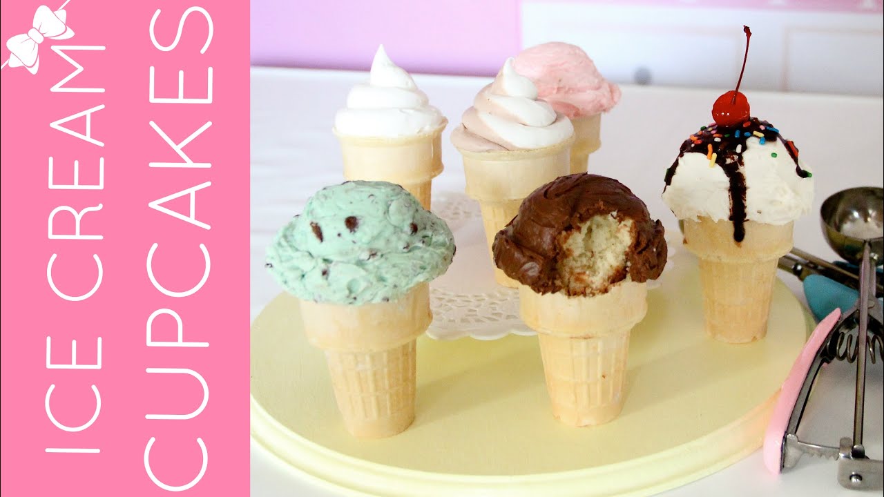 How To Make Ice Cream Cone Cupcakes // Lindsay Ann Bakes