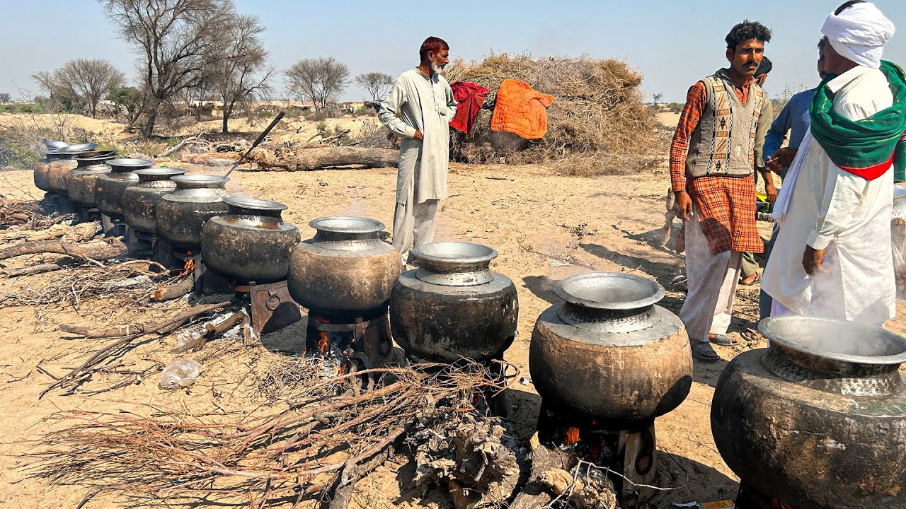 Desert Wedding Food Preparation Near Pak-Ind Border | Traditional Wedding Food Ceremony in Cholistan