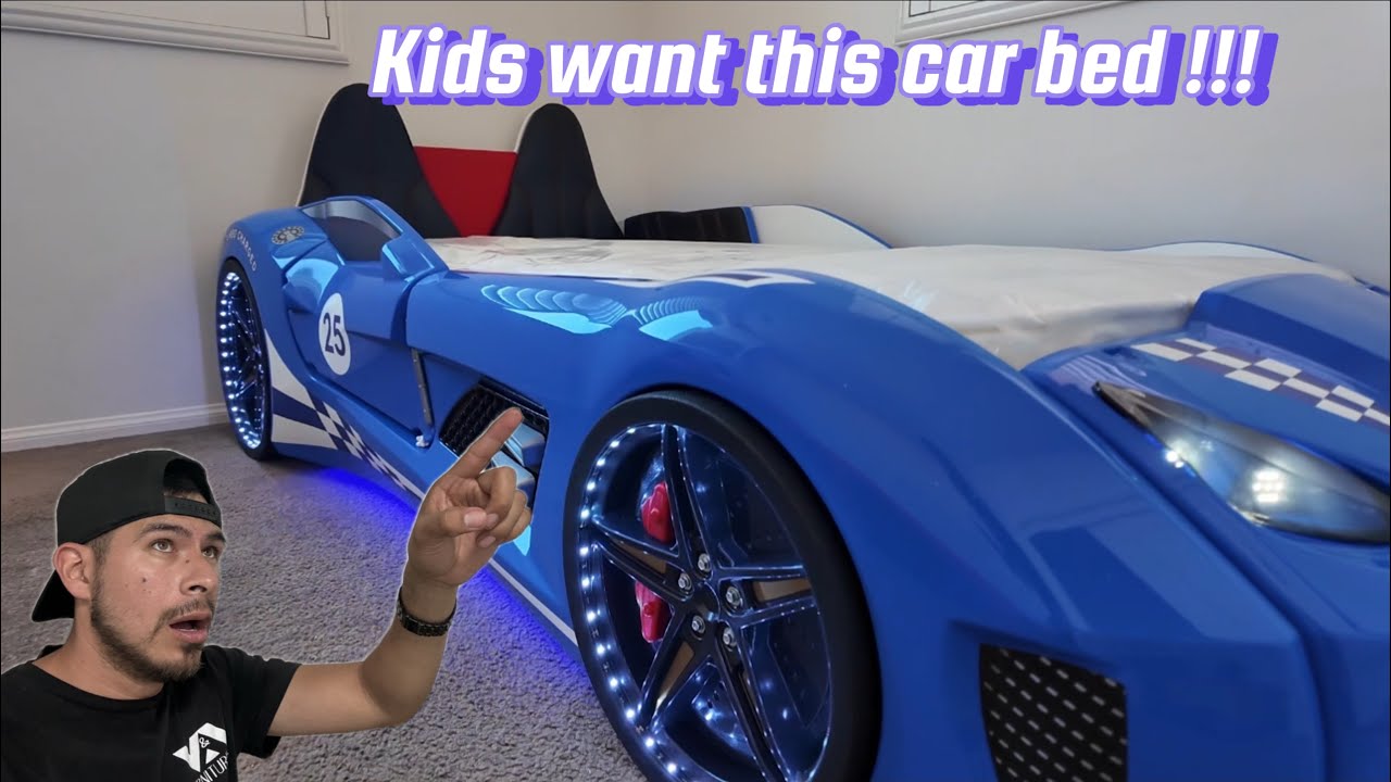 Car bed frame assemble process - ￼kids want this bed frame !!!